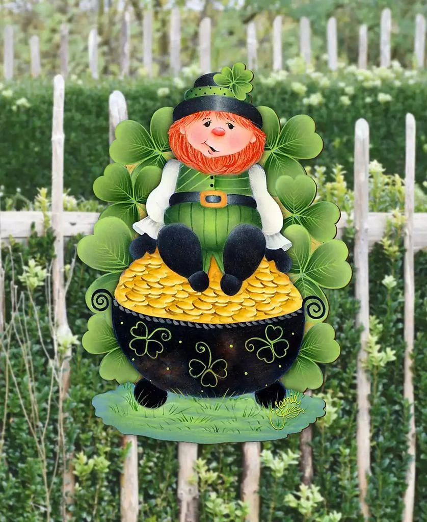 商品Designocracy|Holiday Wooden Wall Decor Door Decor Lepricon's Pot Full of Gold J. Mills-Price,价格¥989,第2张图片详细描述