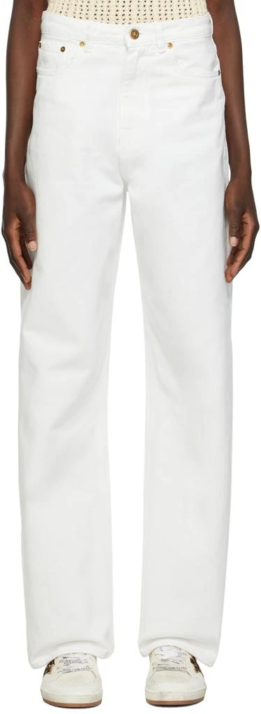 商品Golden Goose|White Wide-Leg Jeans,价格¥1090,第1张图片