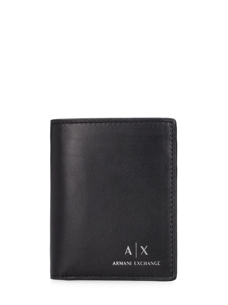 商品Armani Exchange|Logo Print Leather Billfold Wallet,价格¥455,第1张图片