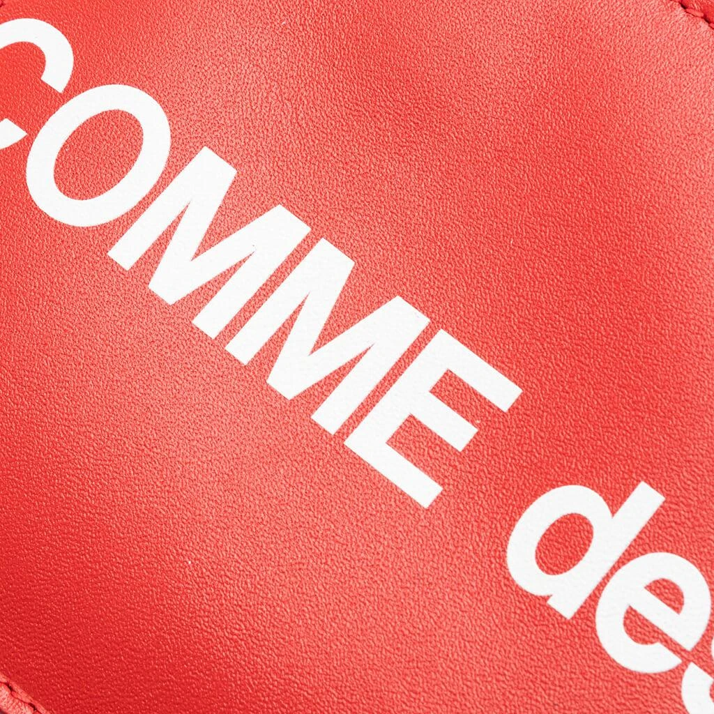 商品Comme des Garcons|Comme des Garcons SA3100HL Huge Logo Zip Wallet - Red,价格¥1307,第5张图片详细描述