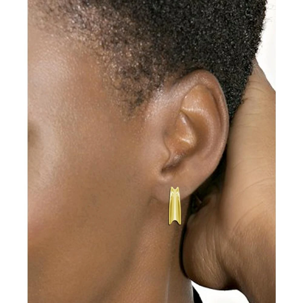 商品Essentials|And Now This Polished Concaved C-Hoop Earring in Gold Plate or Silver Plate,价格¥379,第2张图片详细描述