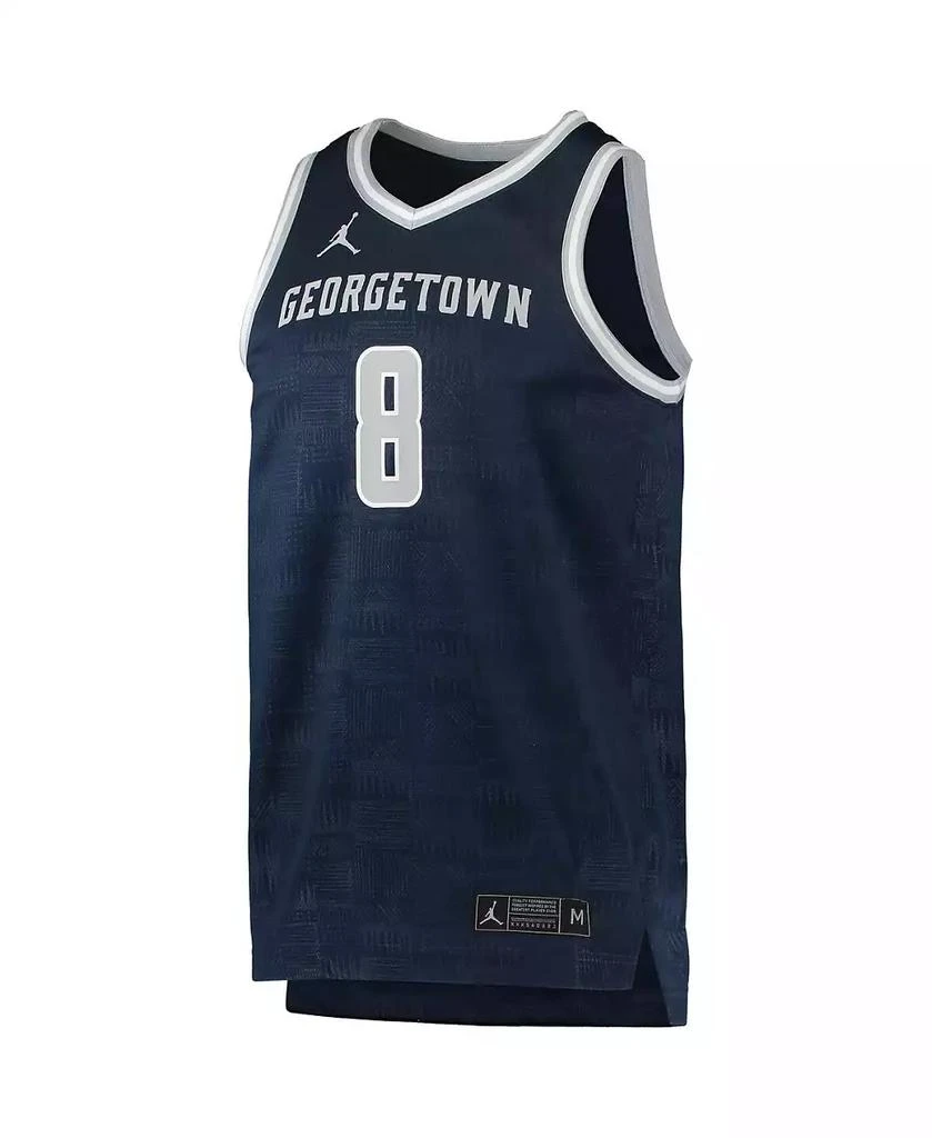 商品Jordan|Men's #8 Navy Georgetown Hoyas Team Replica Basketball Jersey,价格¥424,第2张图片详细描述