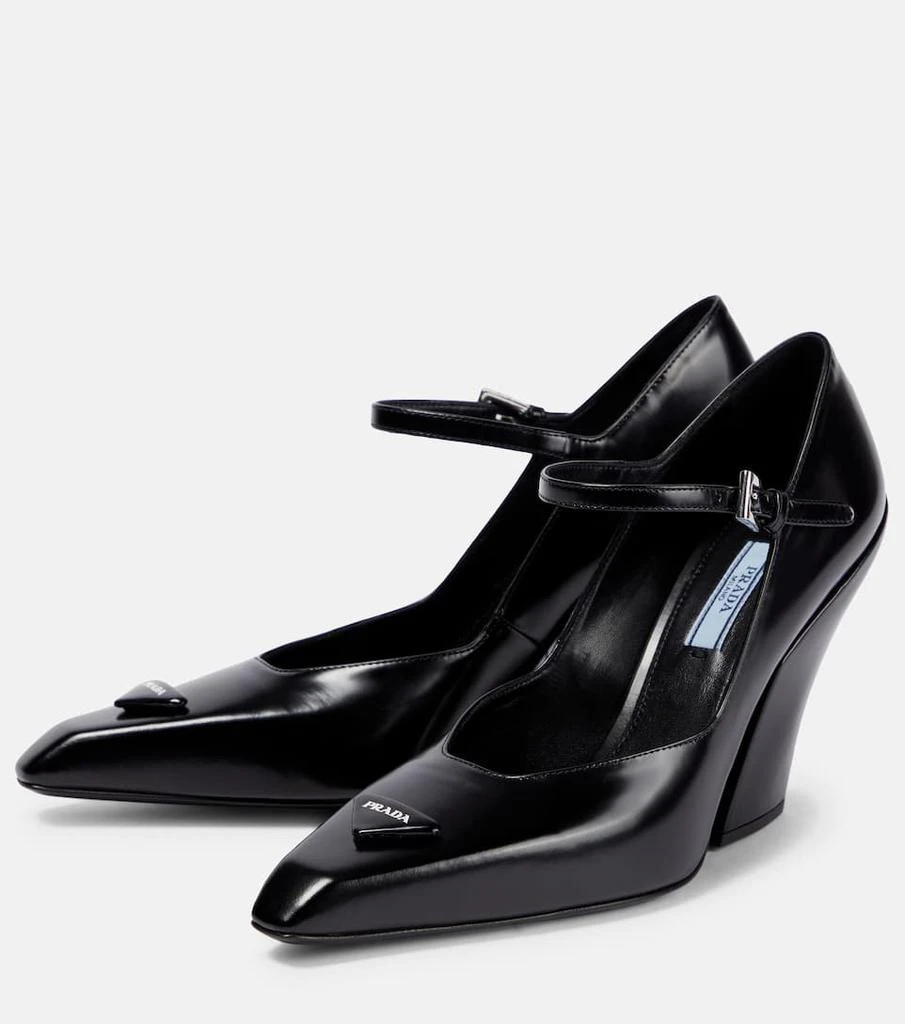 商品Prada|Logo leather pumps,价格¥9188,第5张图片详细描述