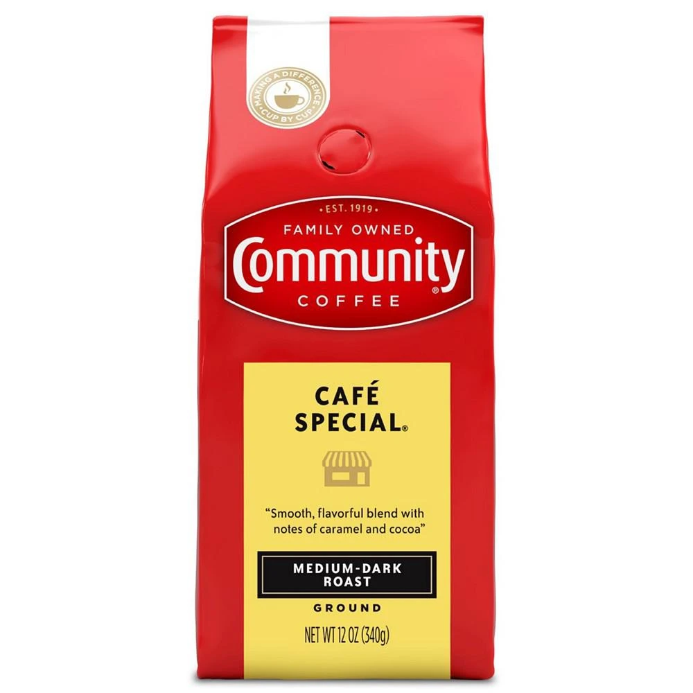 商品Community Coffee|Cafe Special Medium-Dark Roast Premium Ground Coffee, 12 Oz - 6 Pack,价格¥463,第2张图片详细描述