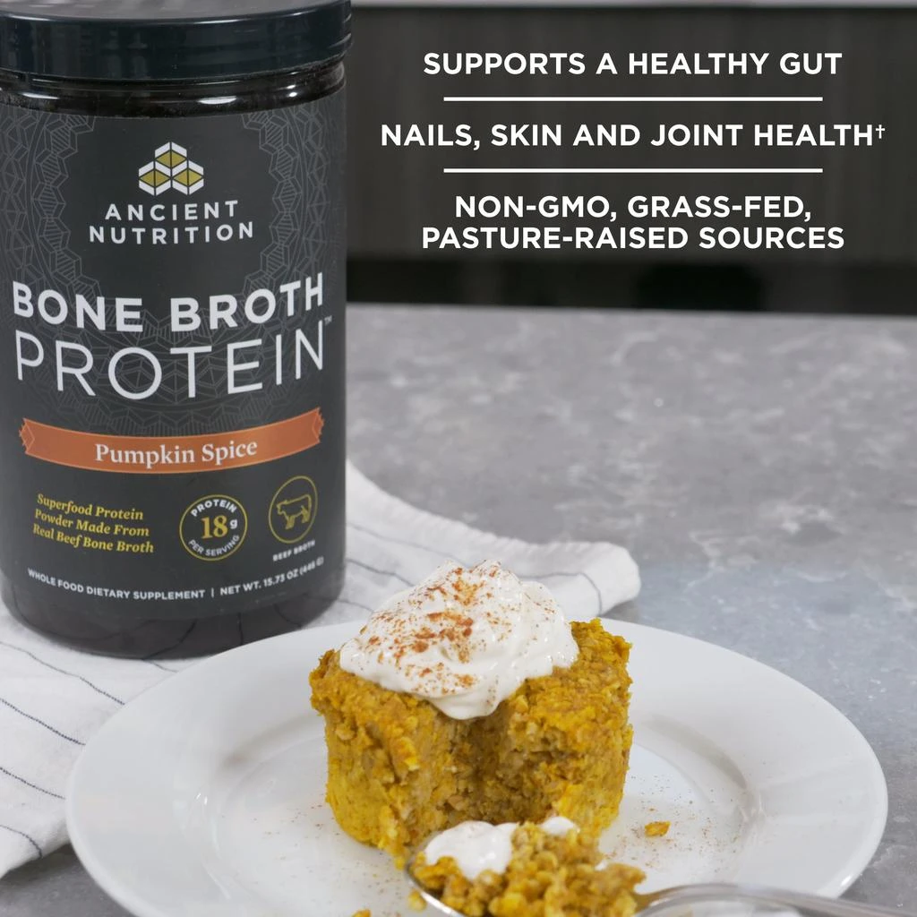 商品Ancient Nutrition|Bone Broth Protein | Powder Pumpkin Spice (20 Servings),价格¥402,第5张图片详细描述