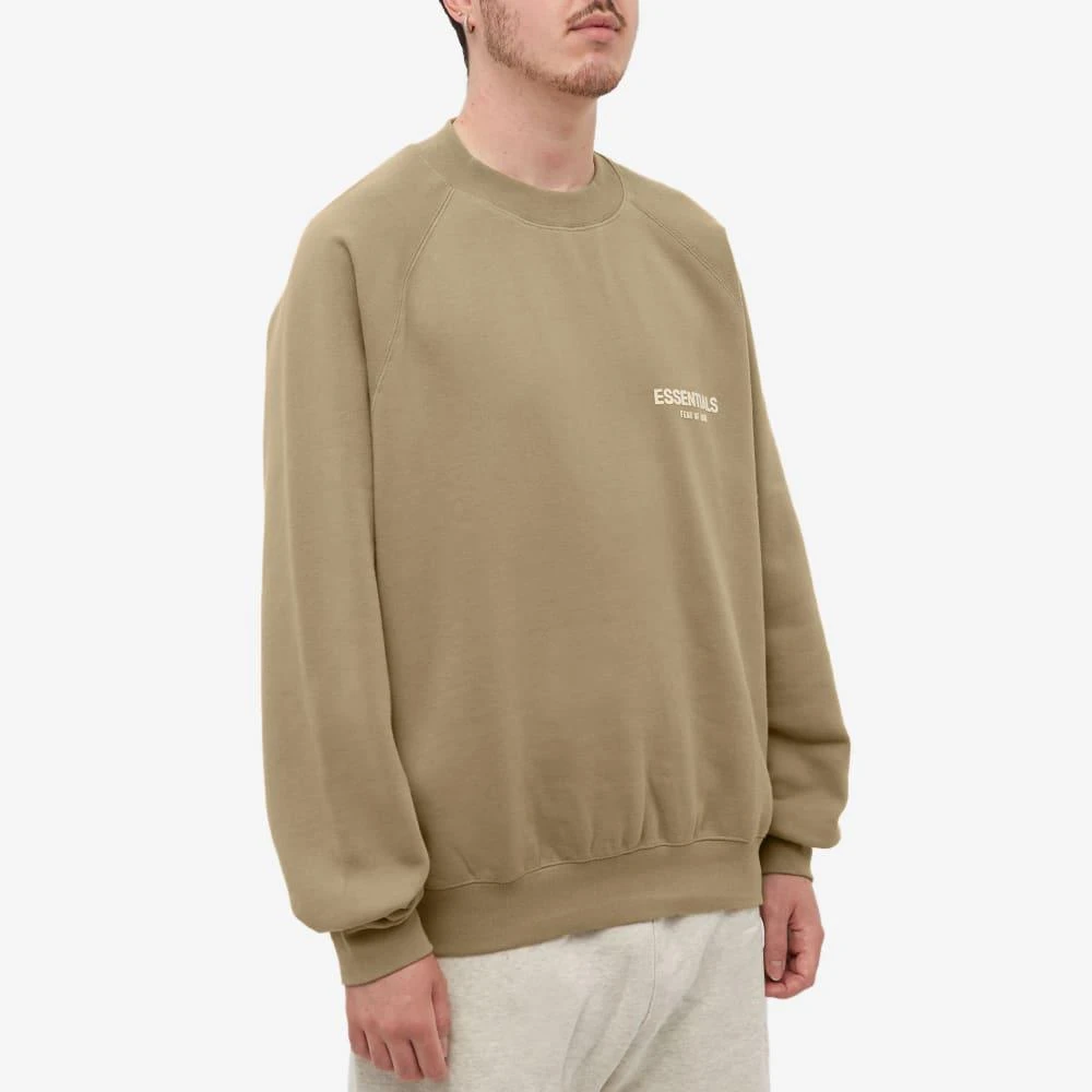 商品Essentials|Fear of God ESSENTIALS Logo Crew Neck Sweat - Oak,价格¥521,第2张图片详细描述