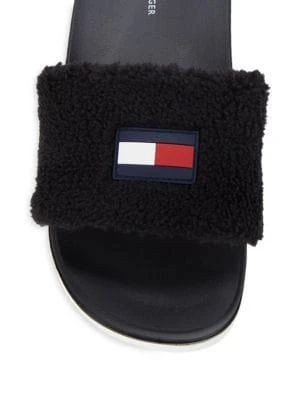 商品Tommy Hilfiger|Dezia Logo Faux Fur Slides,价格¥119,第5张图片详细描述