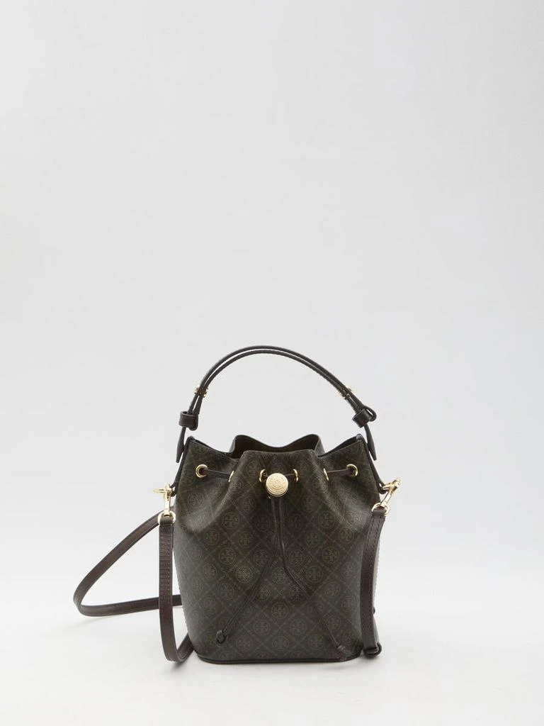 商品Tory Burch|T Monogram Canvas Mini Bucket Bag,价格¥2928,第1张图片