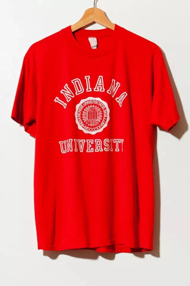 商品Urban Outfitters|Vintage 1980s Indiana University Hoosiers Single Stitch T-Shirt,价格¥740,第1张图片