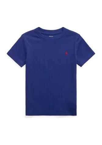 商品Ralph Lauren|Boys 4-7 Cotton Jersey Crew Neck T-Shirt,价格¥74-¥184,第1张图片