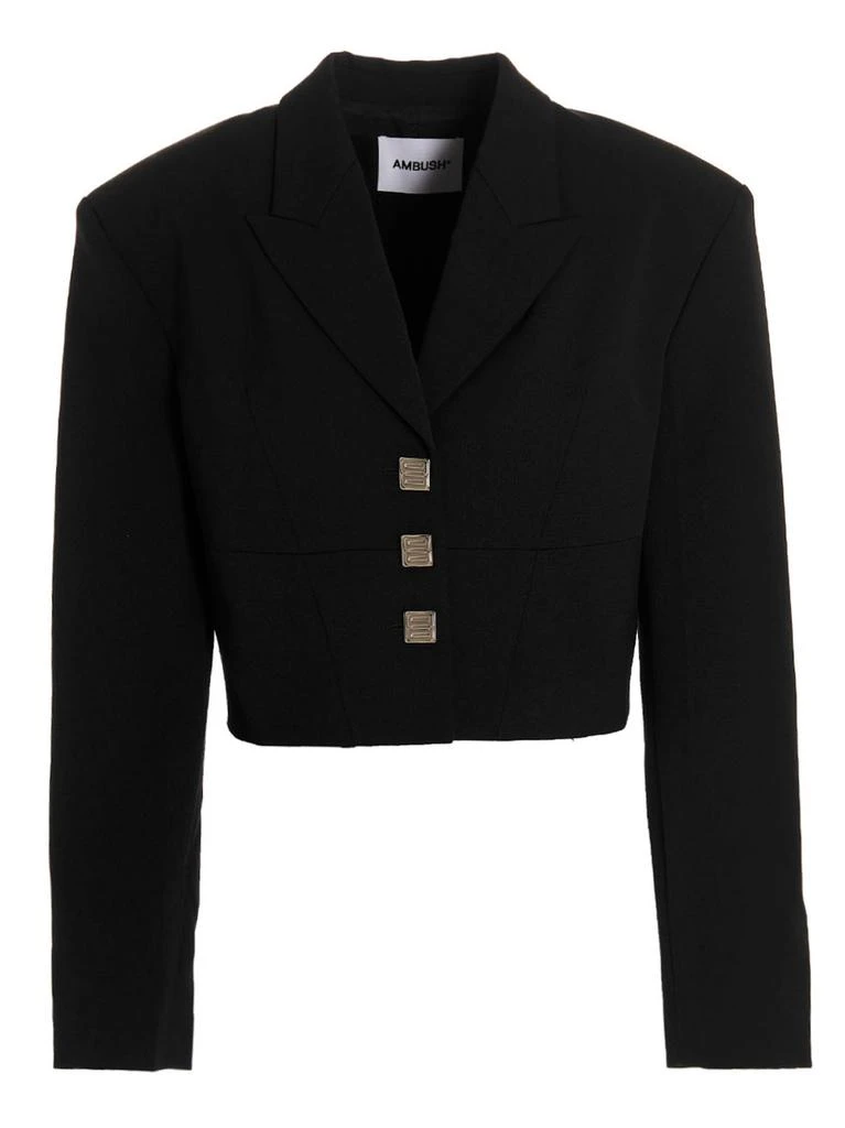 商品Ambush|Padded shoulders cropped blazer,价格¥2628,第1张图片