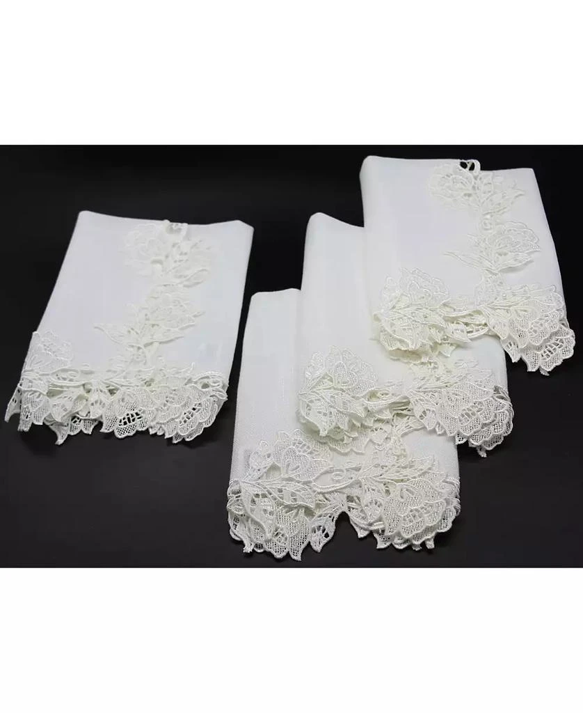 商品Manor Luxe|Lace Trim Napkins - Set of 4,价格¥800,第1张图片