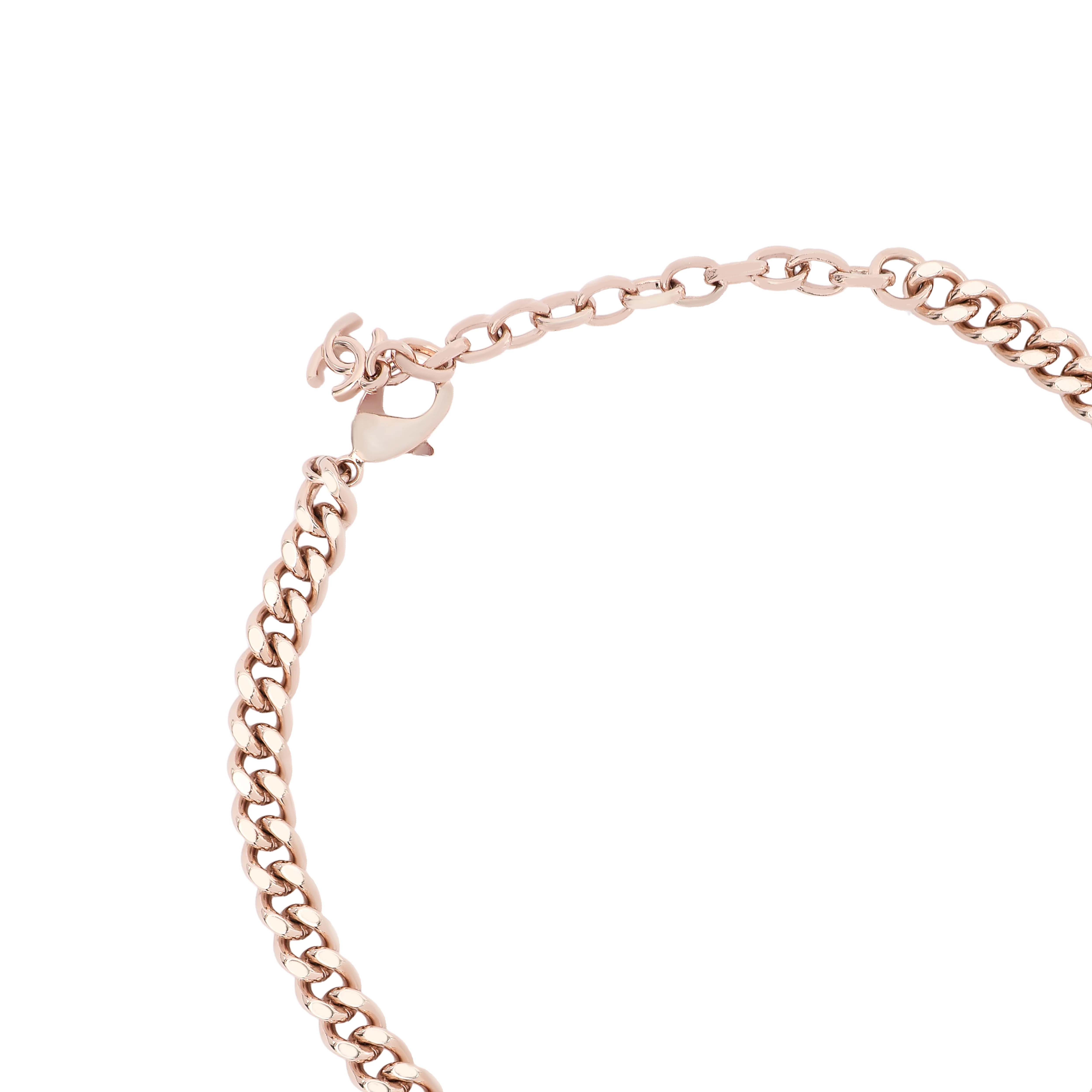 商品[国内直发] Chanel|香奈儿 粗链爱心吊坠 项链 女款 金色,价格¥10528,第5张图片详细描述