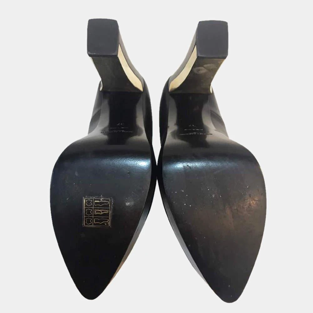 商品[二手商品] Yves Saint Laurent|Yves Saint Laurent Black Leather Platform Pumps Size EU 37,价格¥3527,第4张图片详细描述