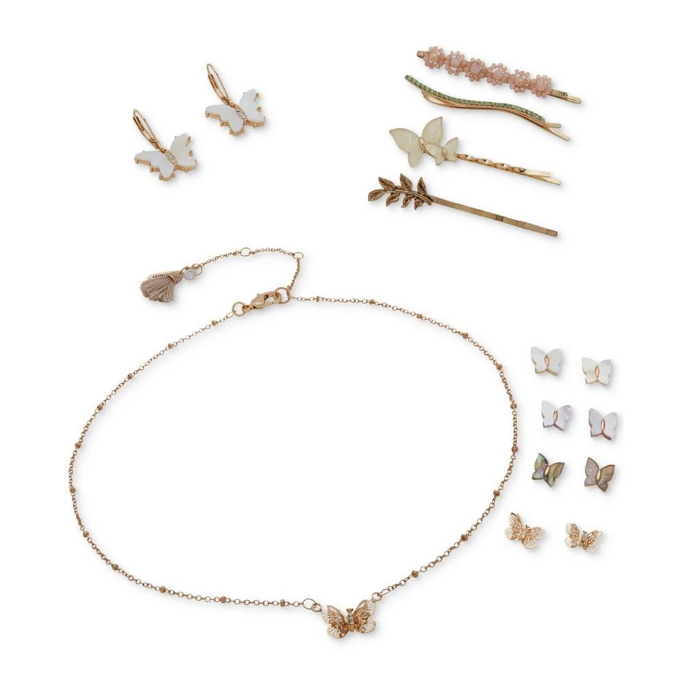 商品Lonna & Lilly|Gold-Tone Mother-of-Pearl Butterfly Drop Earrings,价格¥209,第3张图片详细描述