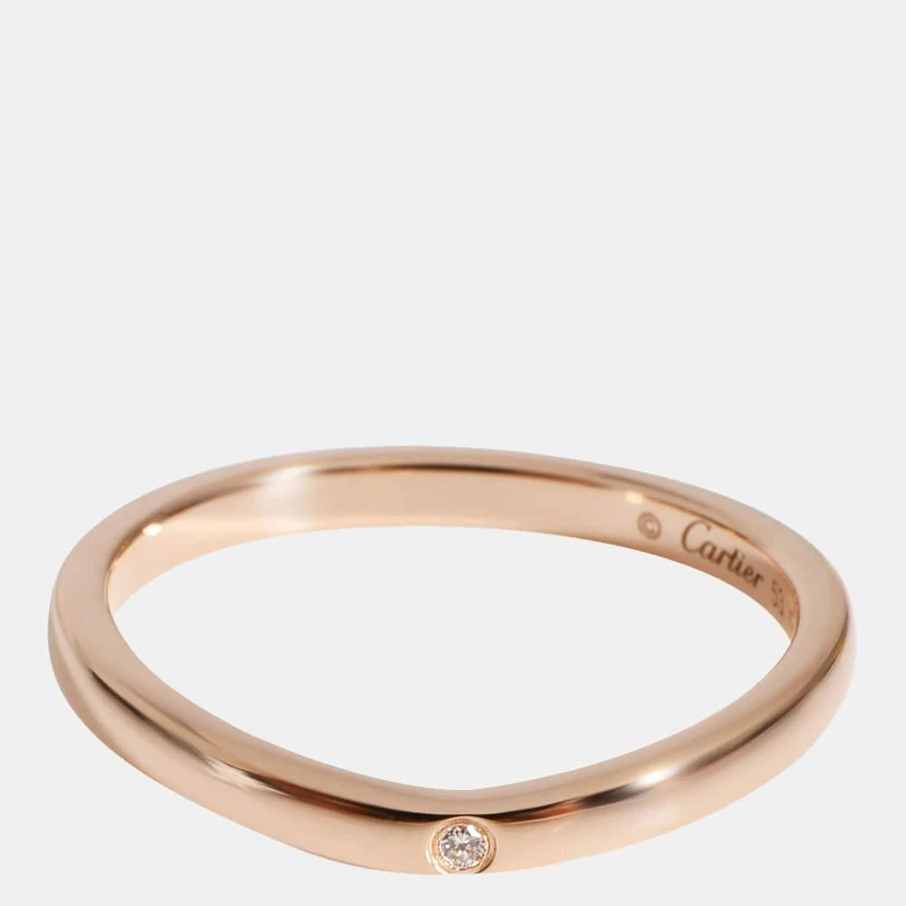 商品[二手商品] Cartier|Cartier Ballerine Wedding Band 18K Rose Gold Diamond Ring EU 53,价格¥7641,第2张图片详细描述