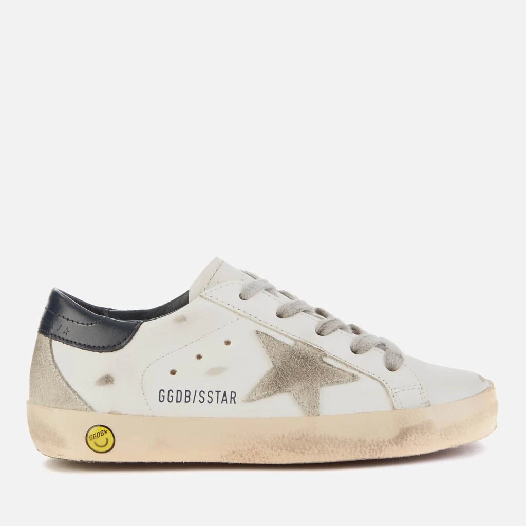 商品Golden Goose|Golden Goose Kids' Superstar Trainers - White/Ice/Navy Blue,价格¥936,第1张图片