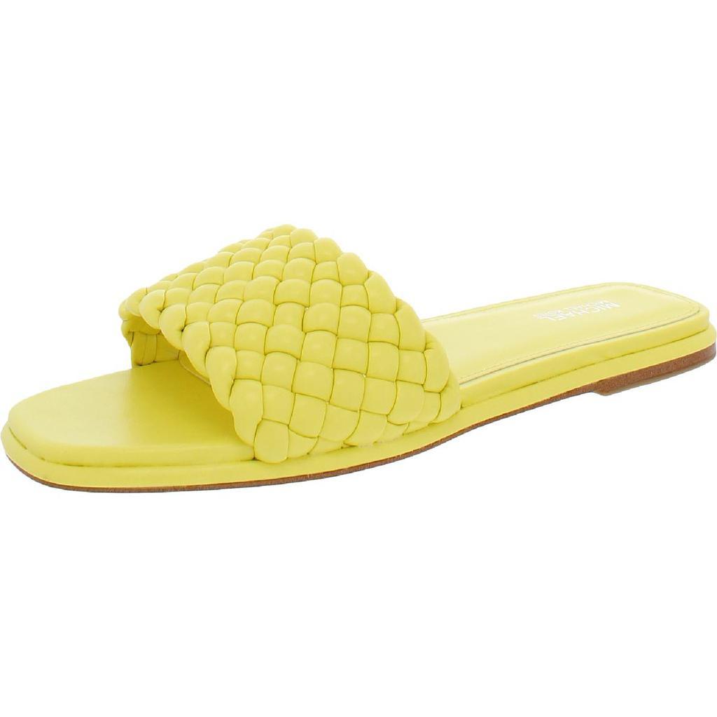 商品Michael Kors|Michael Kors Womens Amelia Faux Leather Slide On Flatform Sandals,价格¥672,第1张图片