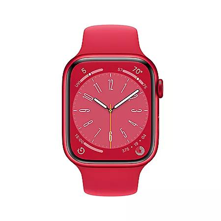 Apple Watch Series 8 GPS 45mm Aluminum Case with Sport Band (Choose Color and Band Size)商品第2张图片规格展示