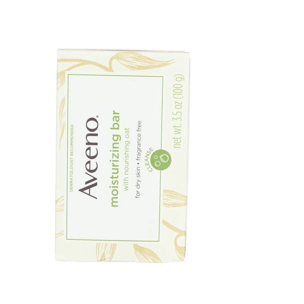 商品Aveeno|Aveeno Gentle Moisturizing Bar Facial Cleanser with Nourishing Oat for Dry Skin, Fragrance-free, Dye-Free, & Soap-Free, 3.5 oz (Pack of 4),价格¥158,第5张图片详细描述
