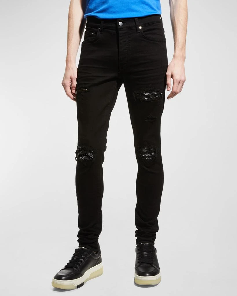 商品AMIRI|Men's MX1 Bandana Repair Skinny Jeans,价格¥8428,第2张图片详细描述