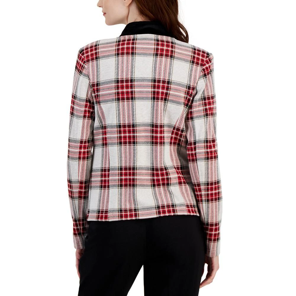 商品Tommy Hilfiger|Women's Long-Sleeve Tartan Band Jacket,价格¥606,第2张图片详细描述