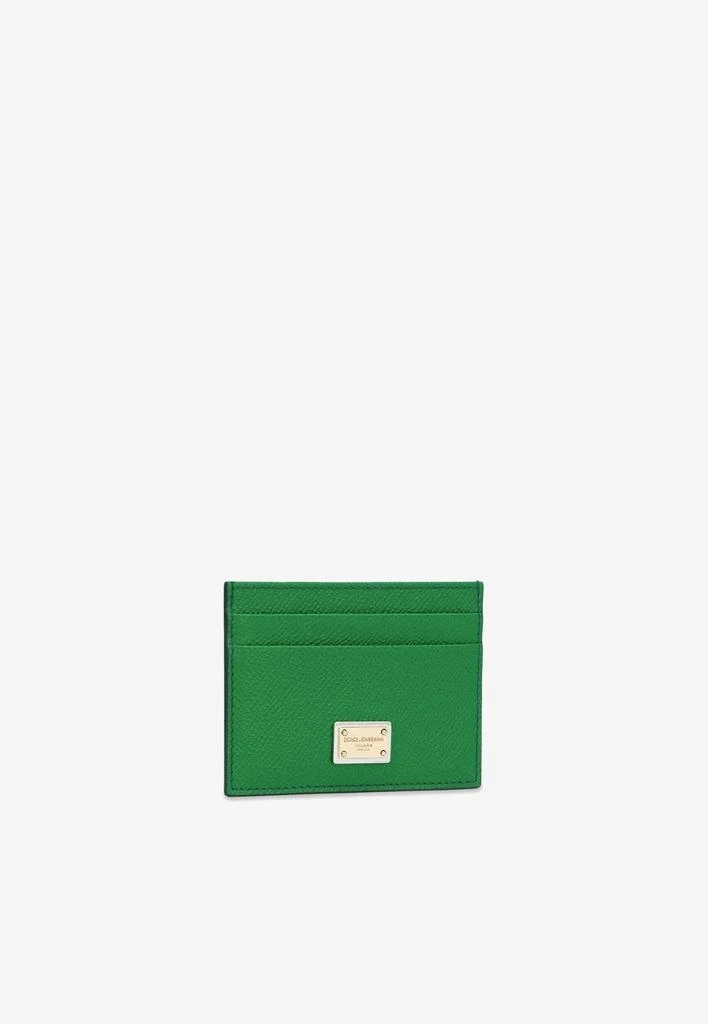 商品Dolce & Gabbana|Logo Plate Cardholder in Dauphine Calf Leather,价格¥2462,第2张图片详细描述