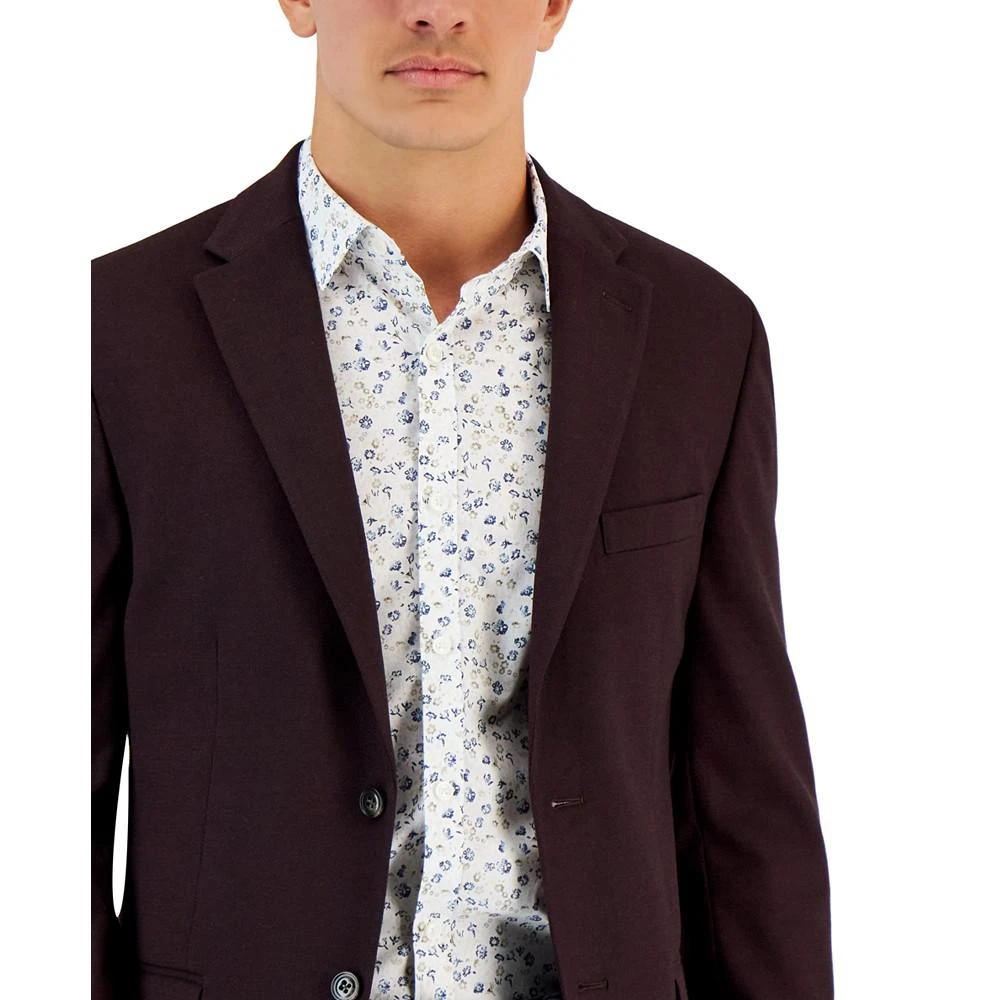 商品Tommy Hilfiger|Men's Wine Single-Breasted Modern-Fit Sport Coat,价格¥889,第4张图片详细描述