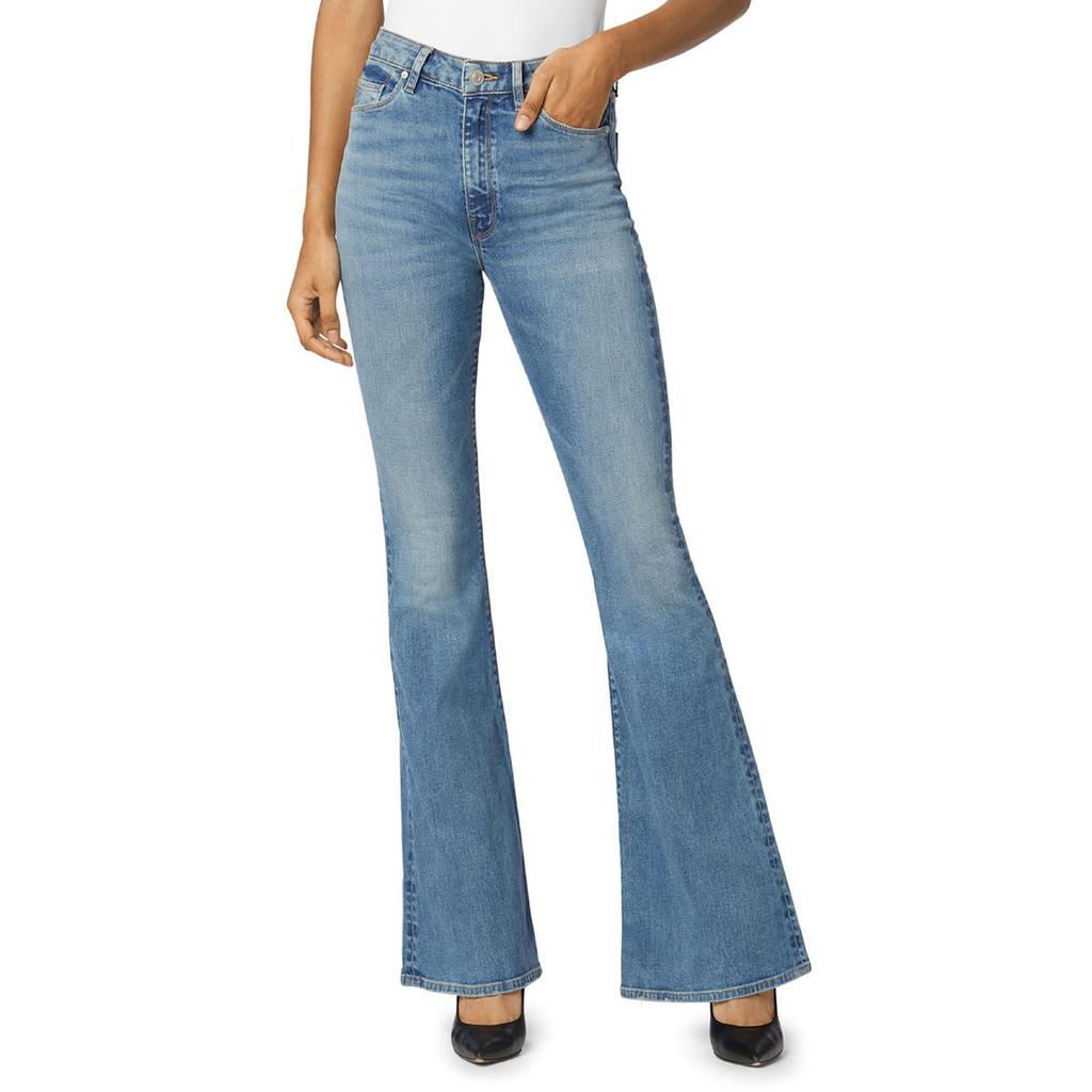 Hudson Womens Holly  High-Rise Light Wash Flare Jeans商品第1张图片规格展示