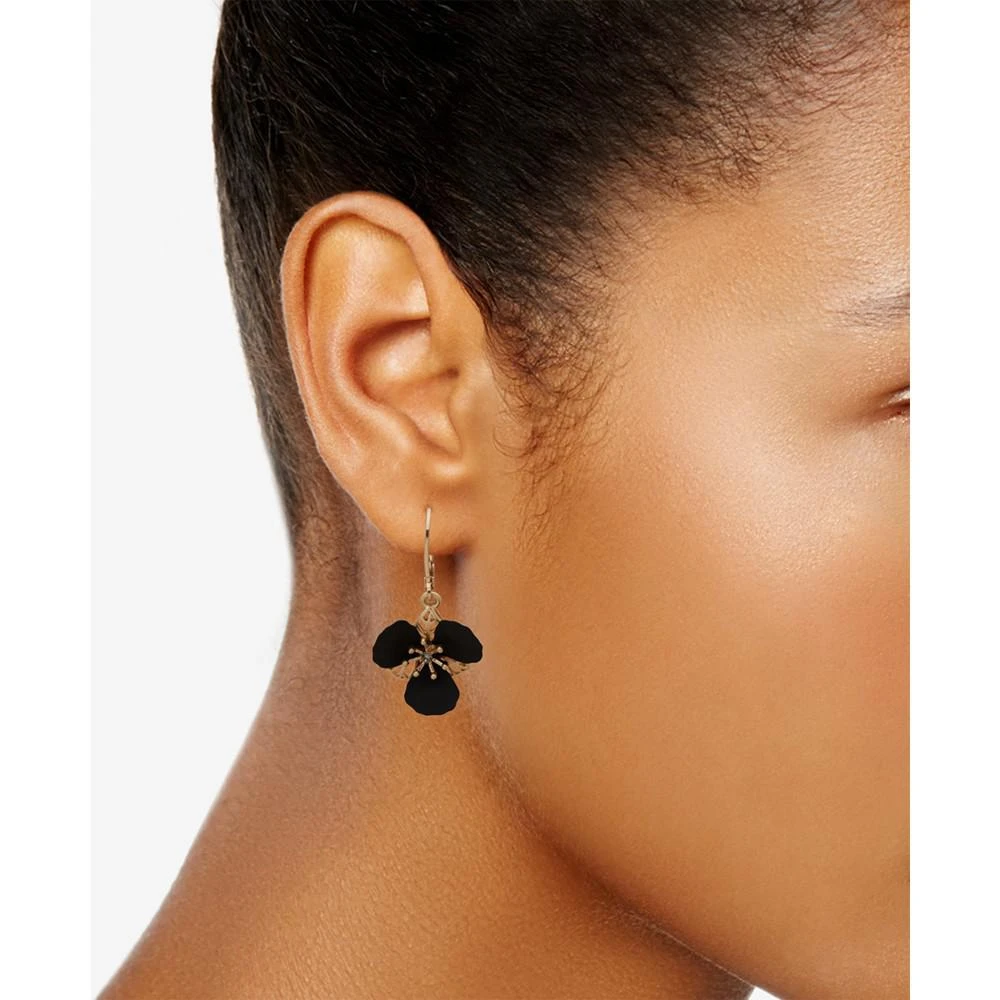 商品Lonna & Lilly|Gold-Tone Pavé & Jet Flower Drop Earrings,价格¥179,第2张图片详细描述