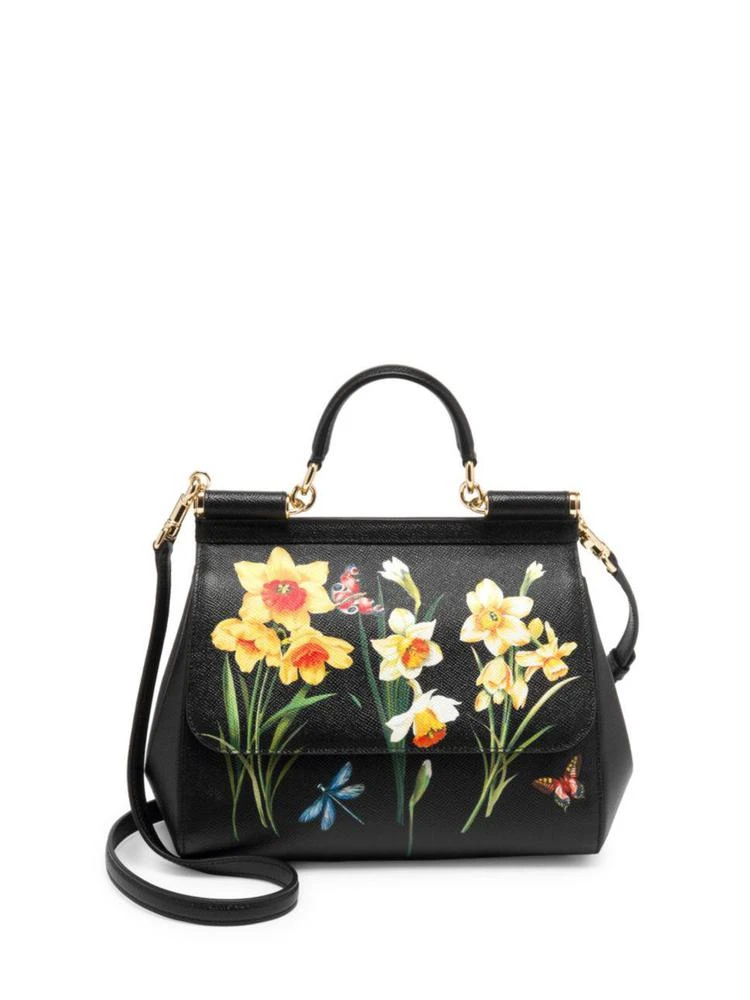 商品Dolce & Gabbana|Sicily Floral Leather Top Handle Bag,价格¥17831,第1张图片