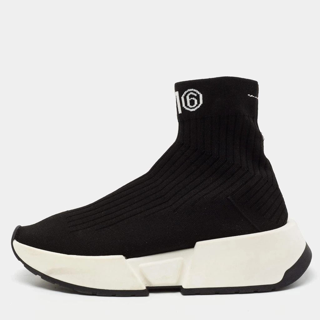 商品[二手商品] MAISON MARGIELA|Maison Martin Margiela Black Knit Fabric Sock High Top Sneakers Size 39,价格¥1048,第1张图片