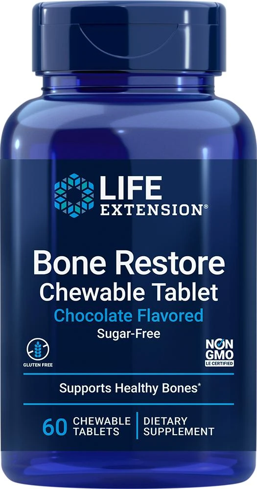 商品Life Extension|Life Extension Bone Restore* Calcium Supplement (60 Chewable Tablets),价格¥133,第1张图片