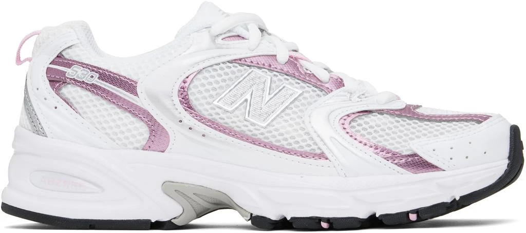 商品New Balance|White & Pink 530 Sneakers,价格¥802,第1张图片