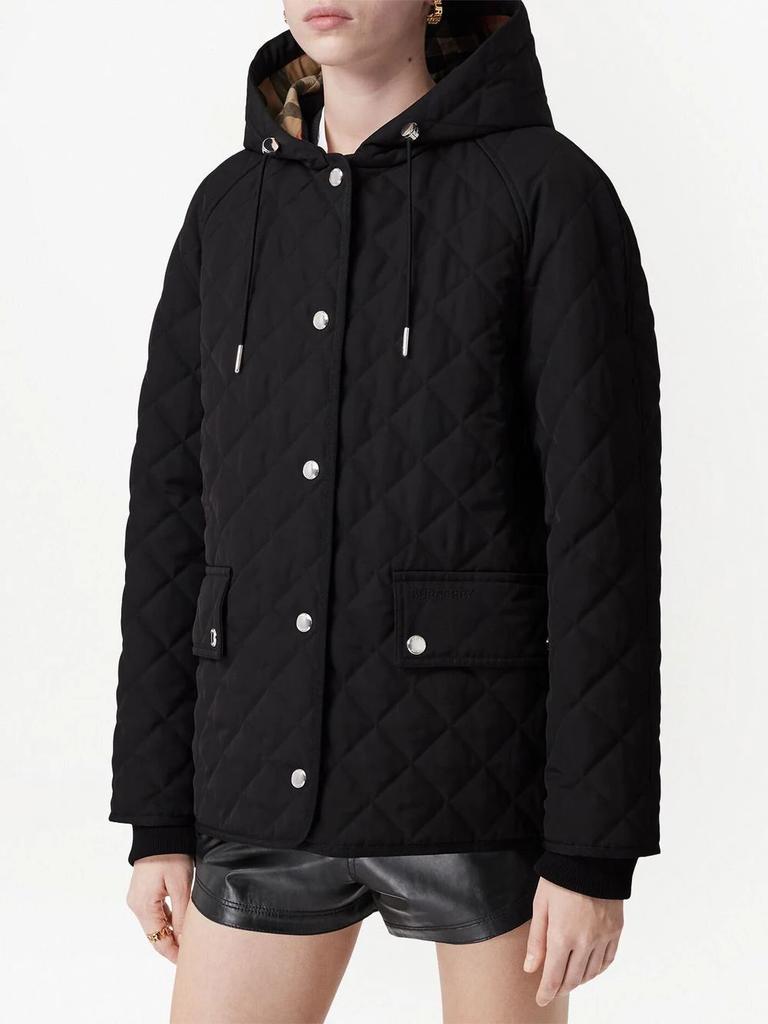 BURBERRY WOMEN QUILT DOWN HOODED JACKET商品第1张图片规格展示