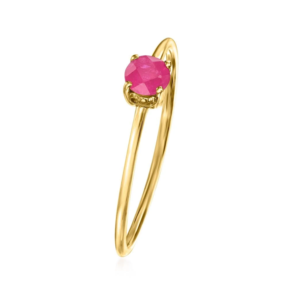 商品RS Pure|by Ross-Simons Ruby Ring in 14kt Yellow Gold,价格¥2061,第3张图片详细描述