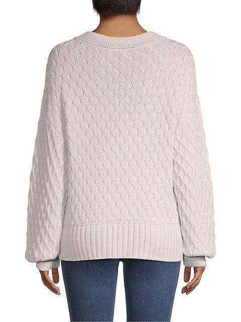 商品525 America|Cotton Mixed-Stitch V-Neck Sweater,价格¥1090,第7张图片详细描述