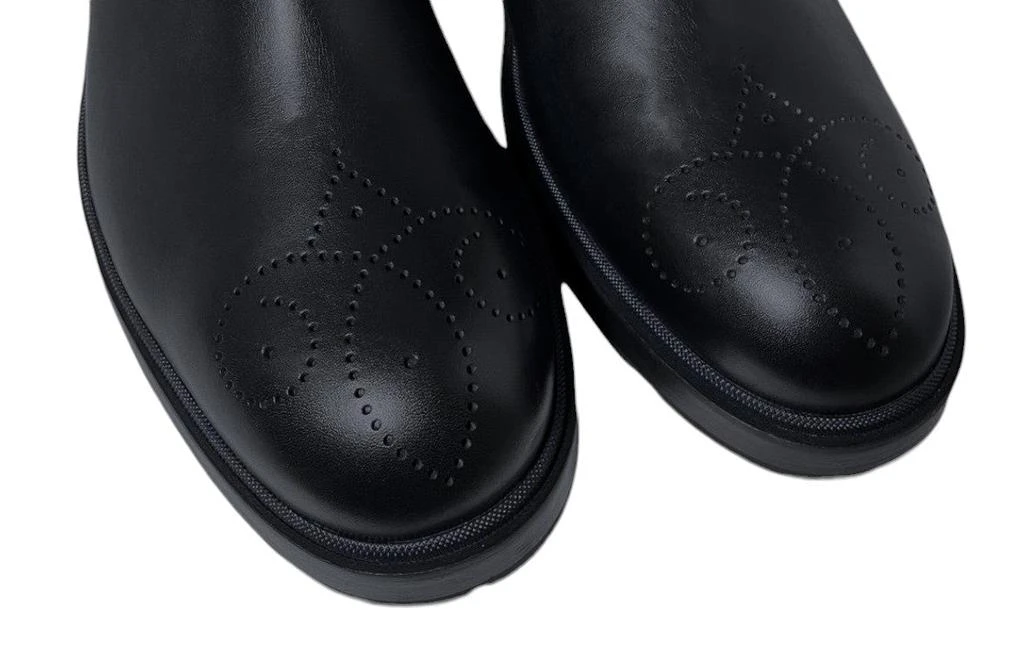 商品Bally|Corbet 6230637 Men's Black Calf Plain Leather Chelsea Boots,价格¥2681,第3张图片详细描述