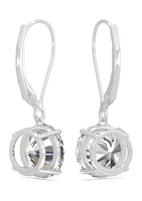 商品Charles & Colvard|Colvard 3 4 Ct. T.w. Lab Created Moissanite Lever Back Earrings In 14K White Gold,价格¥8808,第5张图片详细描述