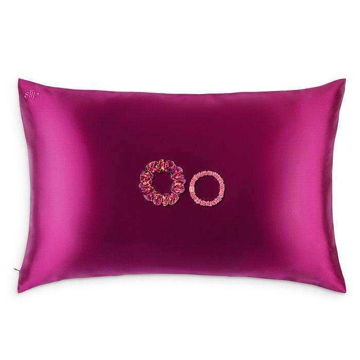 商品Slip|Blossom Nights Pure Silk Pillowcase and Scrunchies Gift Set,价格¥639,第3张图片详细描述
