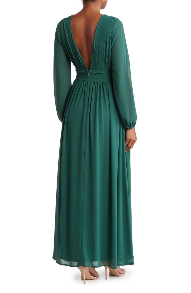 商品Love by Design|Iris Plunge Neck Long Sleeve Maxi Dress,价格¥156,第2张图片详细描述