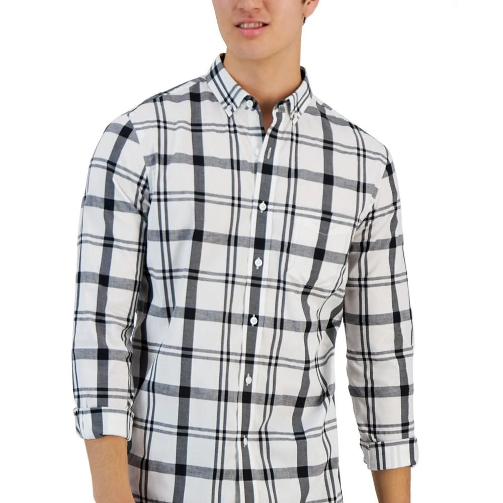 商品Club Room|Men's Shepherds Plaid Poplin Woven Long-Sleeve Shirt,价格¥161,第1张图片