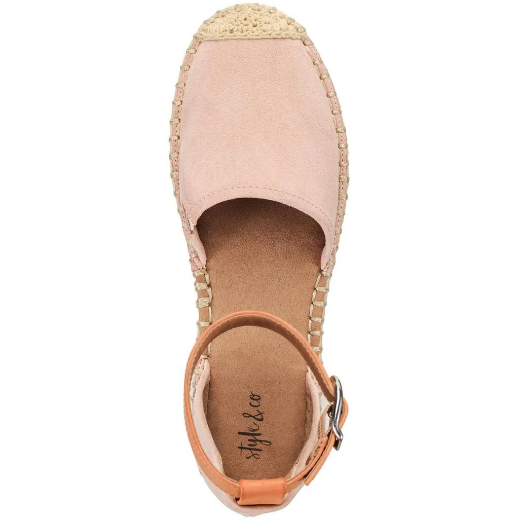 商品Style & Co|Style & Co. Womens Faux Suede Ankle Strap Espadrilles,价格¥92,第3张图片详细描述