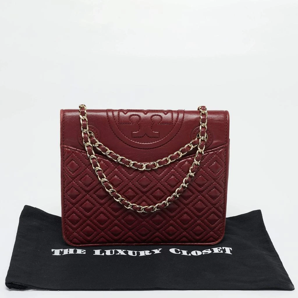 Tory Burch Red Leather Medium Fleming Shoulder Bag 商品