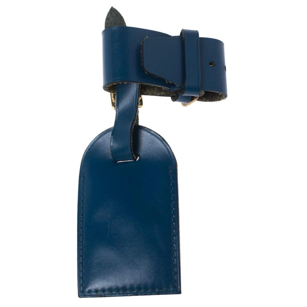 商品[二手商品] Louis Vuitton|Louis Vuitton Blue Leather Luggage Name Tag & Strap Holder,价格¥809,第3张图片详细描述