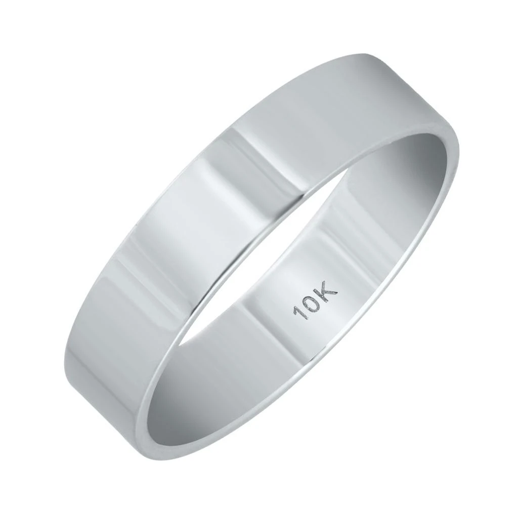 商品SSELECTS|4Mm Flat Comfort Fit Wedding Band In 10K White Gold,价格¥1929,第3张图片详细描述