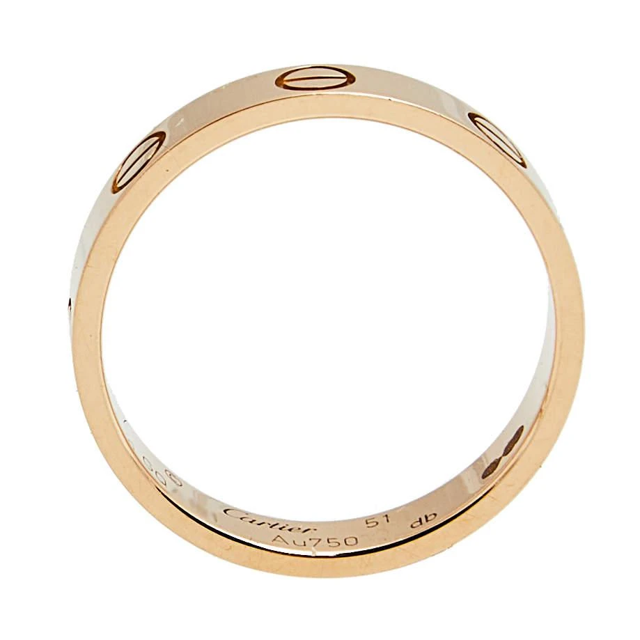 商品[二手商品] Cartier| Cartier Love 18K Rose Gold Narrow Wedding Band Ring Size 51,价格¥5825,第4张图片详细描述