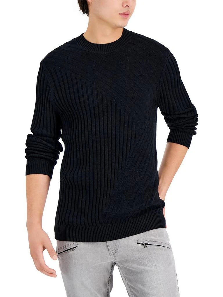 商品INC International|Tucker Mens Cotton Ribbed Crewneck Sweater,价格¥185,第1张图片