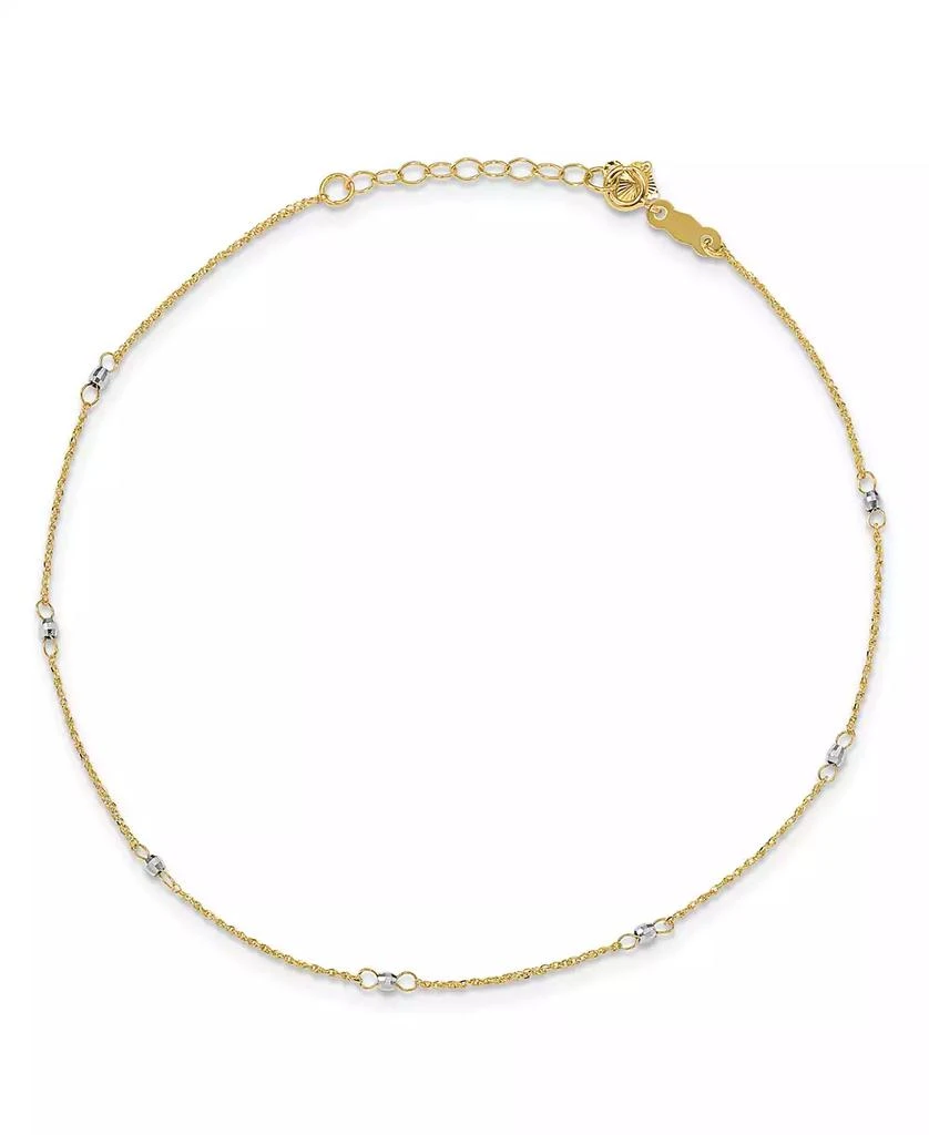 商品Macy's|Ropa Anklet in 14k Yellow and White Gold,价格¥1122,第1张图片