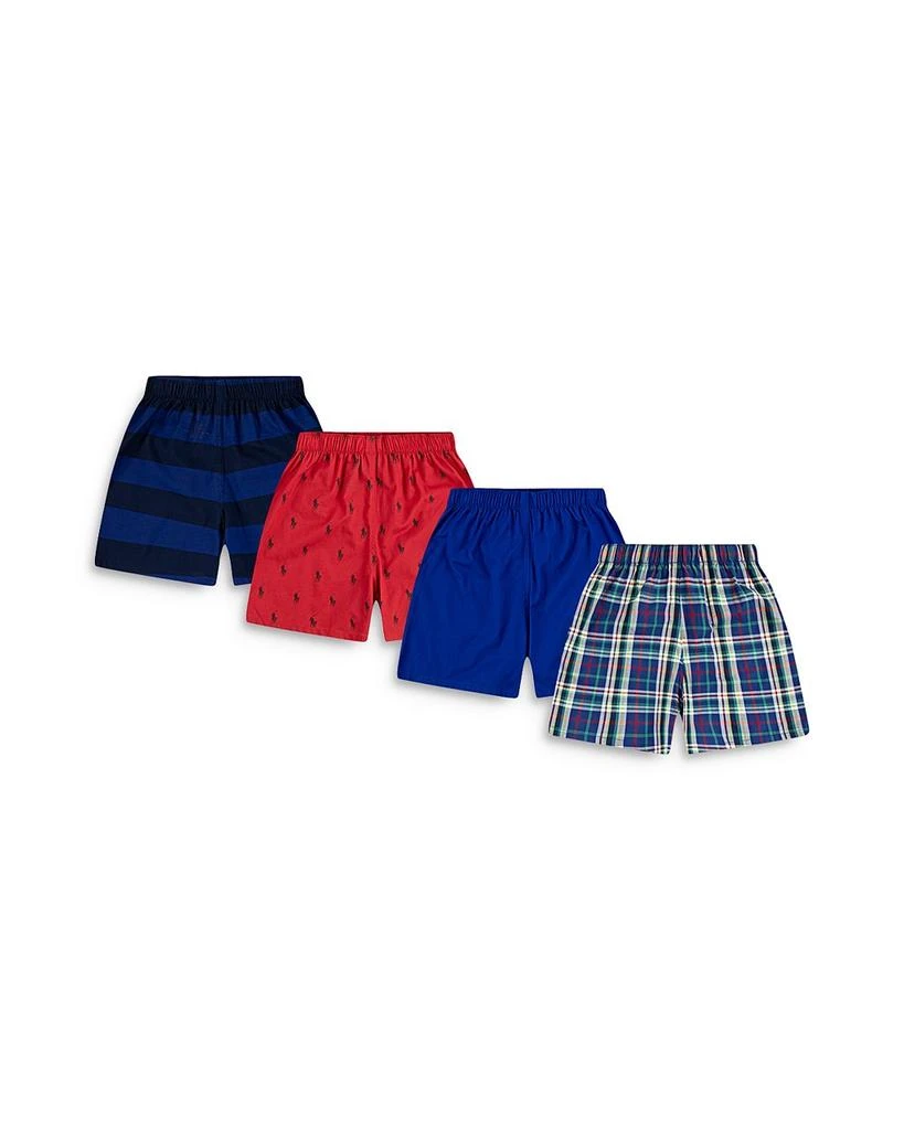 Boys' Polo Ralph Lauren Woven Boxers, Pack of 4 - Big Kid 商品